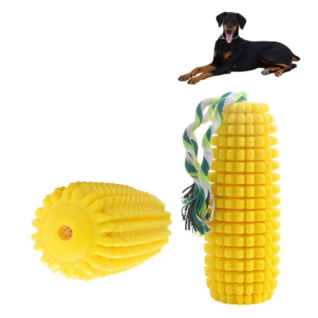 Doghouse Corn Cobb Dog Chew Squeak Toy